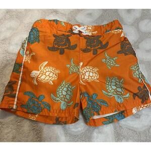 Oshkosh Swim Trunks Boys Size 0-3 Months Orange Swim Shorts Turtles Infant